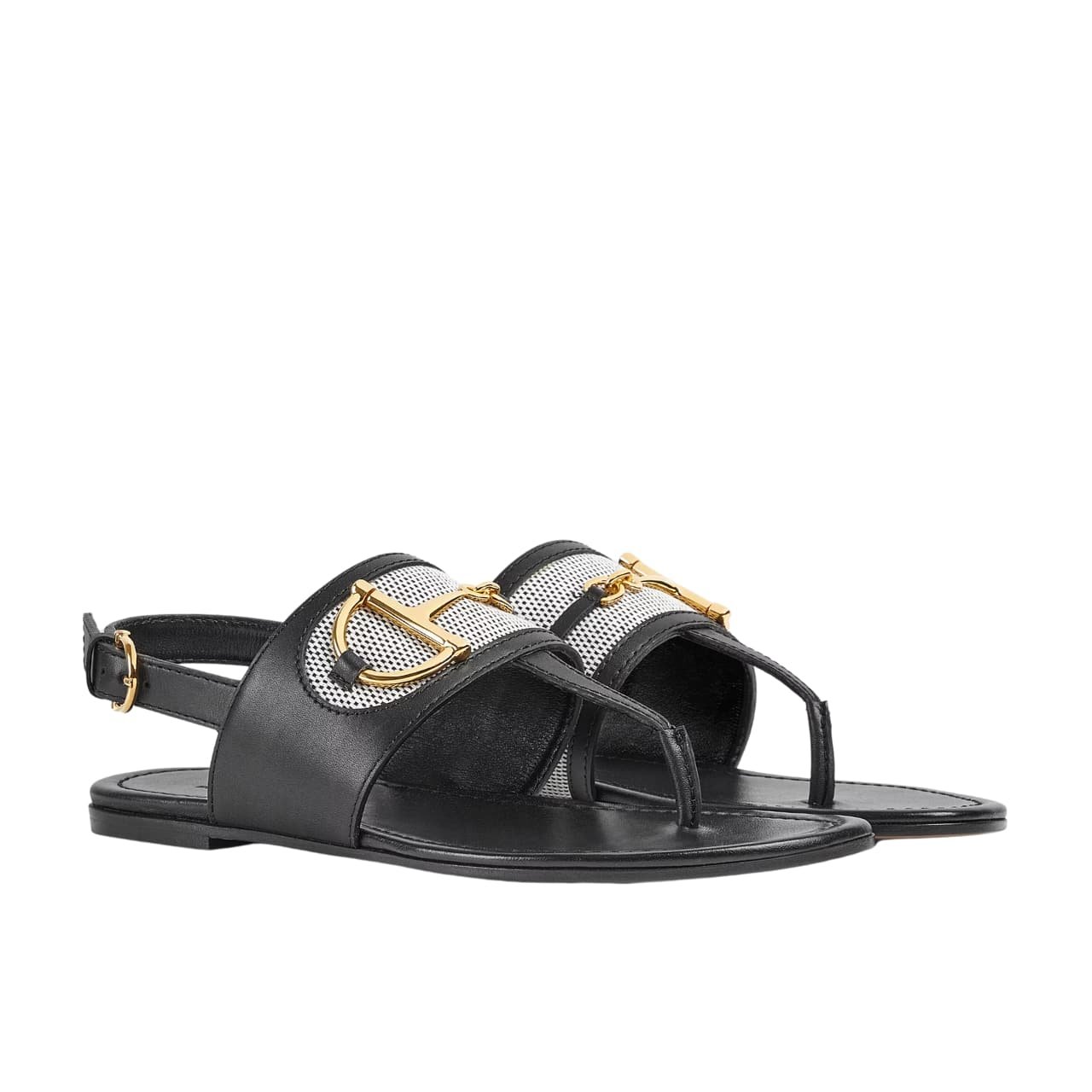 Gvc*1 Women’s Thong Sandal With Horsebit Black 834431 Aaezj 1072