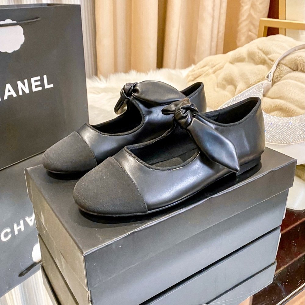 Ch**el Mary Janes Shoes All Black