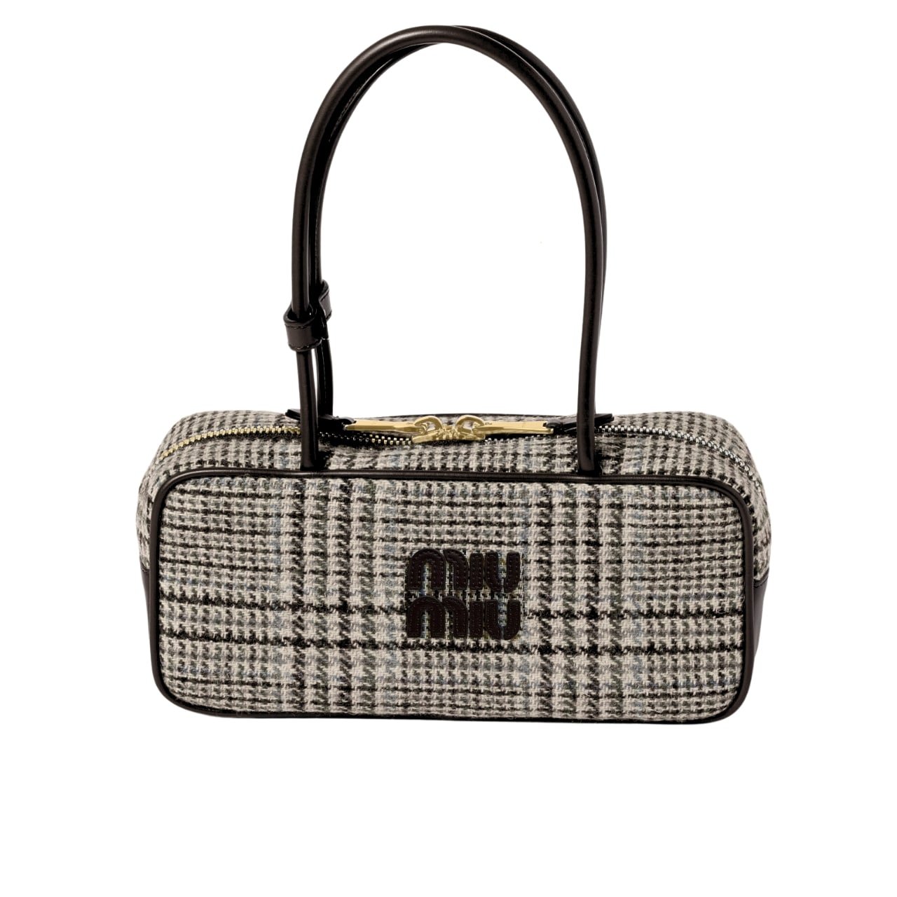 Miu Miu Beau Top Handle Tratan Bag Beige 28Cm
