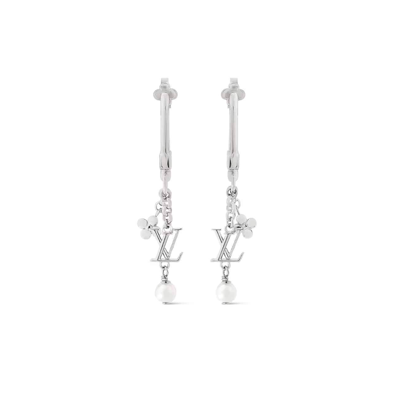 L0vis Vvtt0n Lv Iconic Hook Earrings Silver M02674