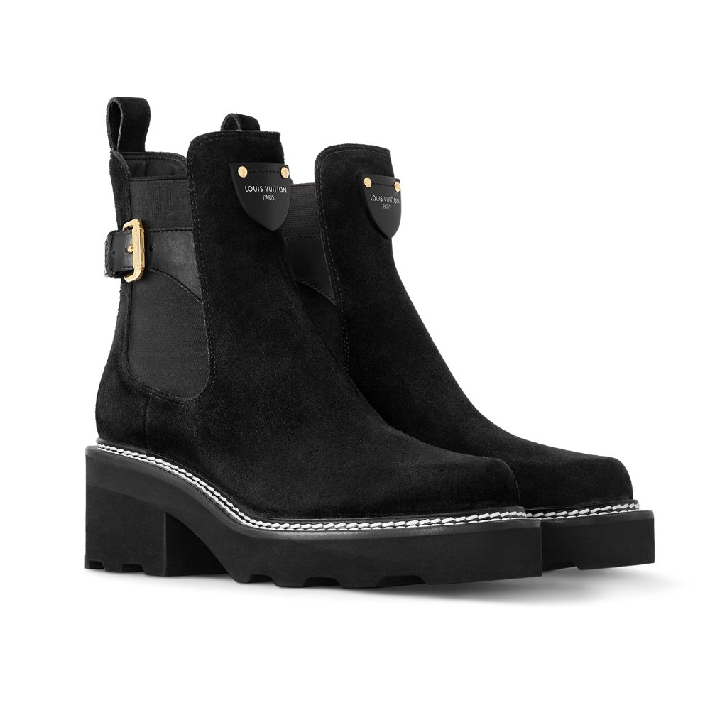 L0vis Vvtt0n Lv Beaubourg Ankle Boot Suede In Black 1Ackcj