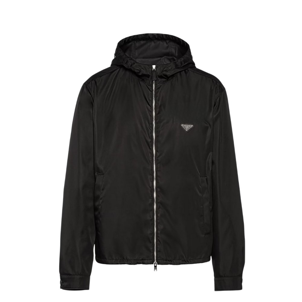 Pra*a Re Nylon Hooded Blouson Jacket Black Sgb685 1Wq8 F0002 S 211