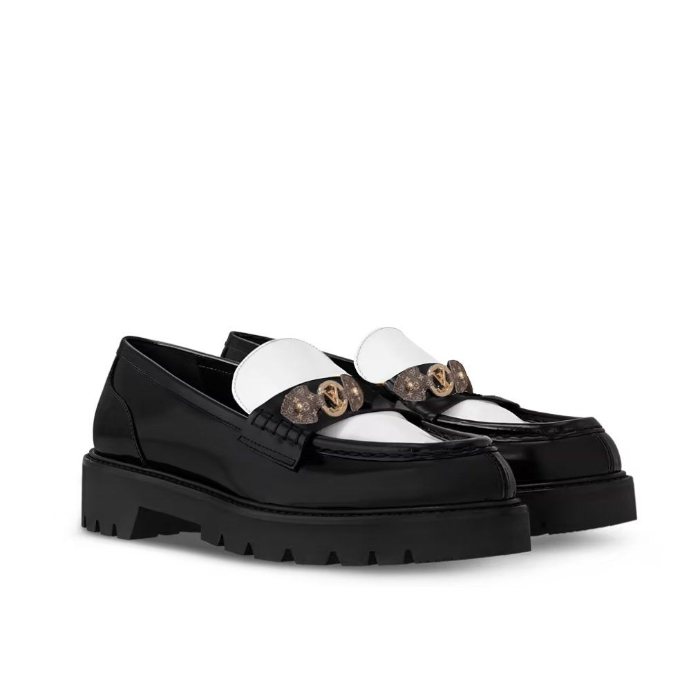 L0vis Vvtt0n District Flat Loafer Black And White 1Agxkv