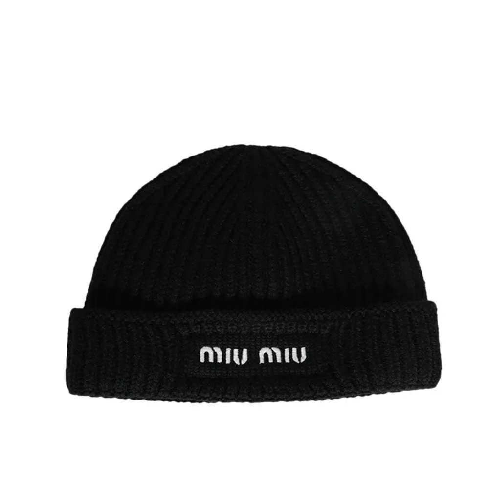 M1um1u Wool Beanie Black 5Hc375 2Csf F0967