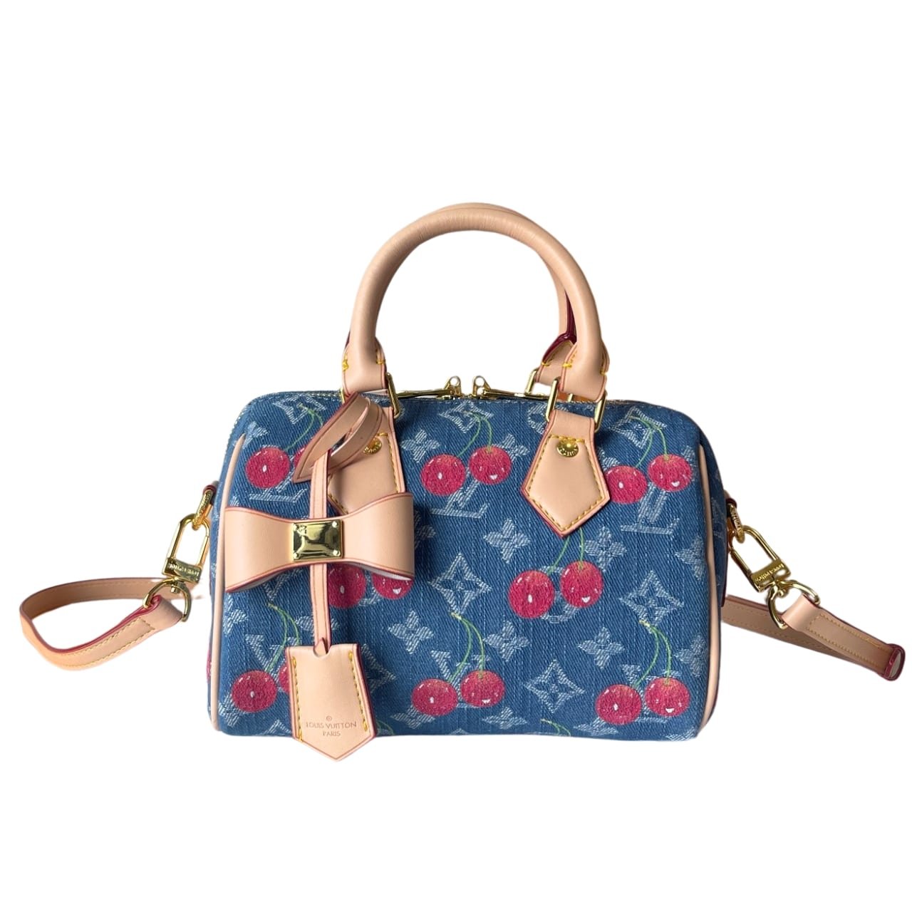 L0vis Vvtt0n X Takashi Murakami Speedy Bandoulière 20 Monogram Denim Blue 20Cm
