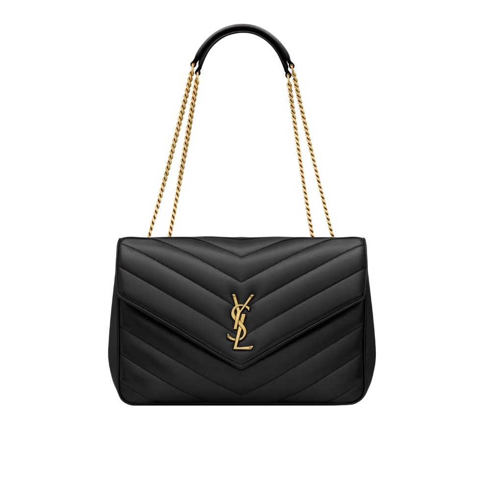 Sa1nt Lau*nt Loulou Large In Matelassé Black 32Cm 803541Aaeax1000