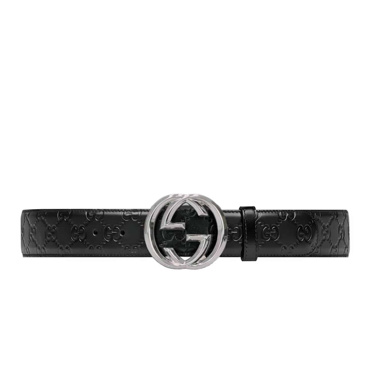 Gvc*1 Signature Leather Belt Black 411924 Cwc1N 1000