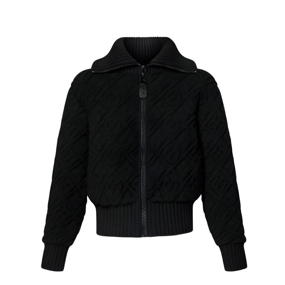 L0vis Vvtt0n Monogram Toweling Zip Up Jacket  Black 1Aiqdv