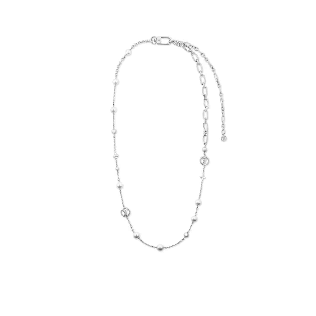 L0vis Vvtt0n Lv Mix Chains Necklace Silver M02516