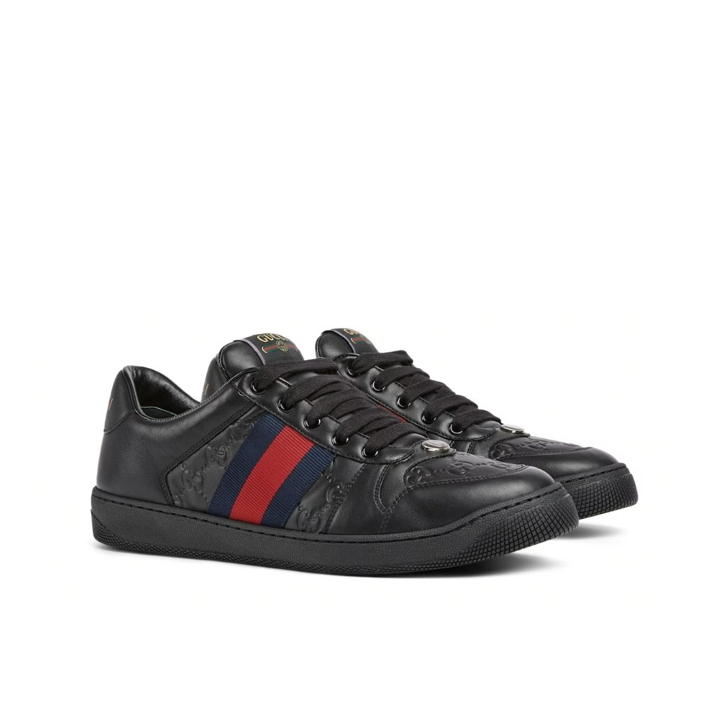 Gvc*1 Men Screener Sneaker Black Leather 798785 AADU0 1074
