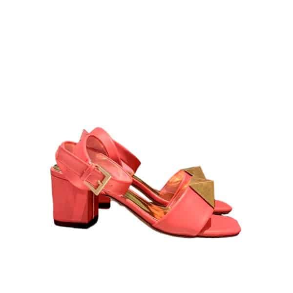 Va1e*ntin0 Garavani One Stud Leather Sandals Pink