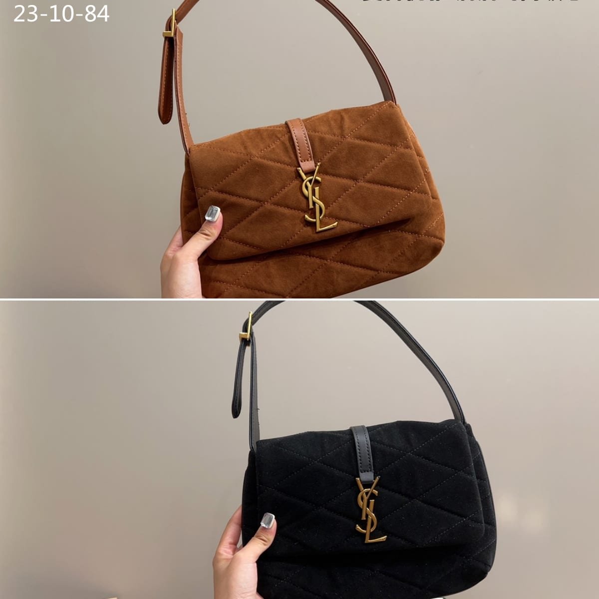 Sa1nt Lau*nt Le 5 À 7 Hobo Bag Black 27Cm
