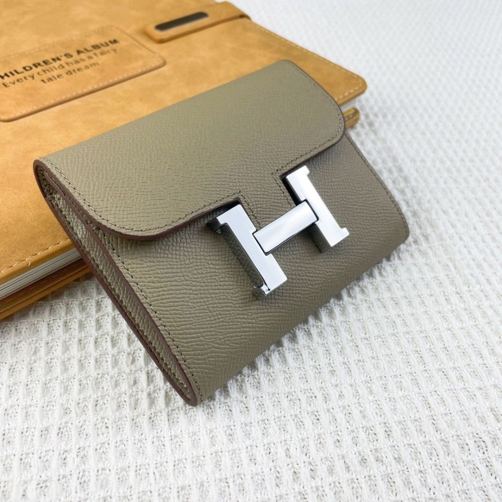 H**me5 Constance Slim Wallet Etoupe 12Cm H082060Ck18
