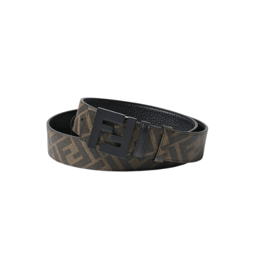 F**di Reversible Ff Leather Belt Brown 40Mm