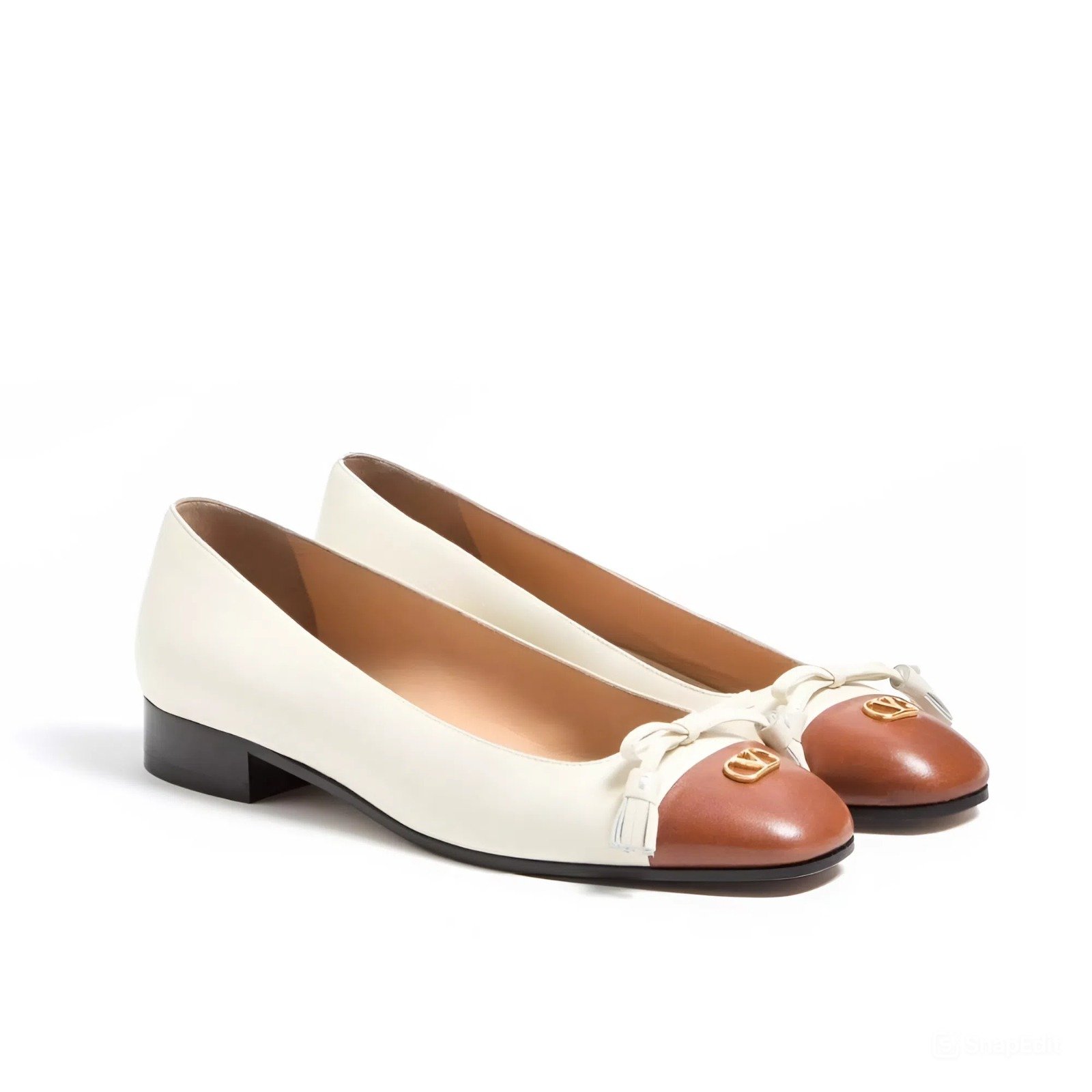 Va1e*ntin0 Valet Du Roi Ballerina In Kidskin In Butter 7W2S0Mr8Ddt Aha