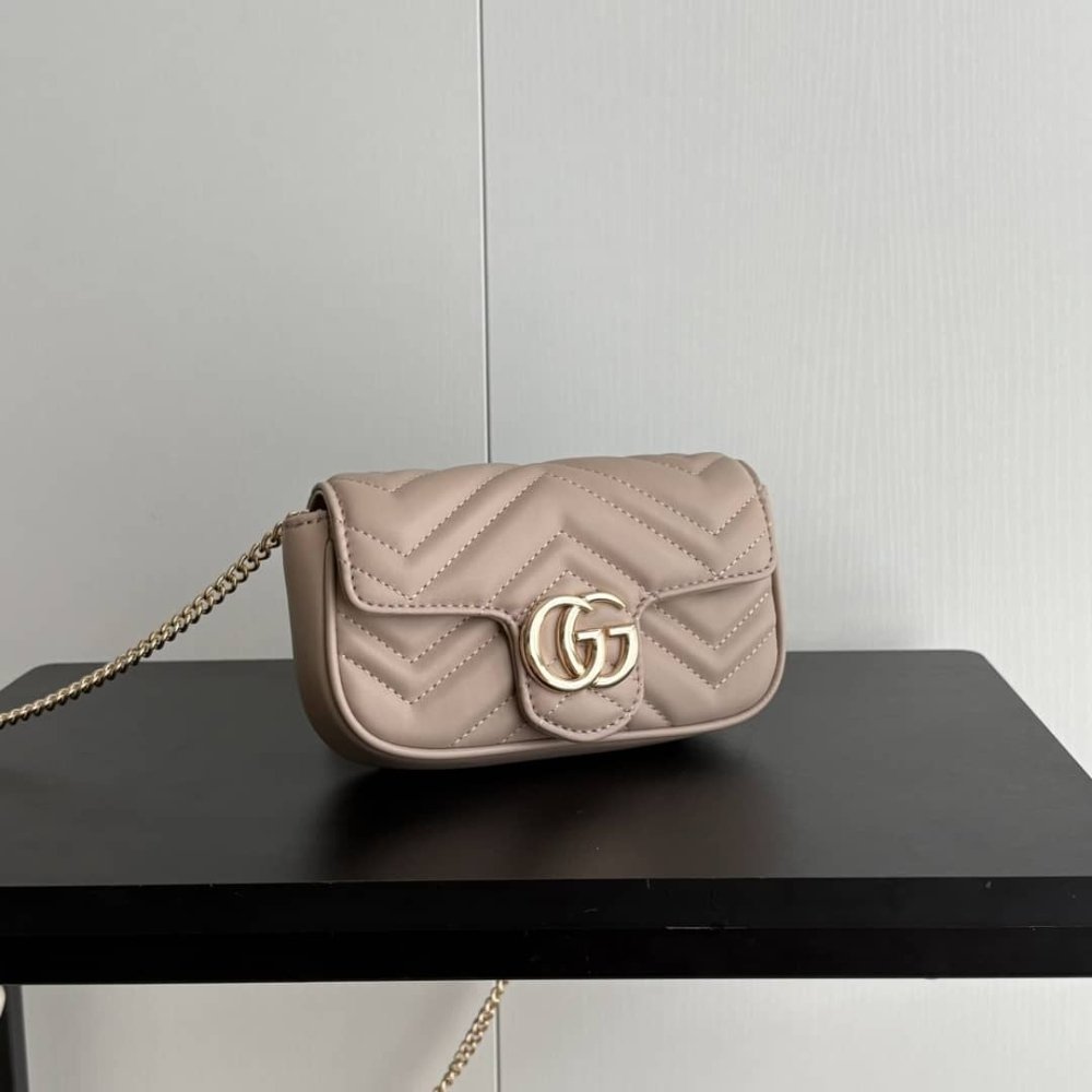 Gvc*1 Gg Marmont Mini Bag Taupe 16Cm 476433 Dtdhd 1523